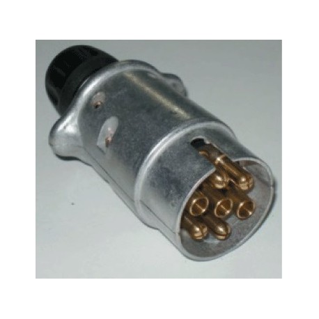 FICHE MALE 7 PolALU 12V