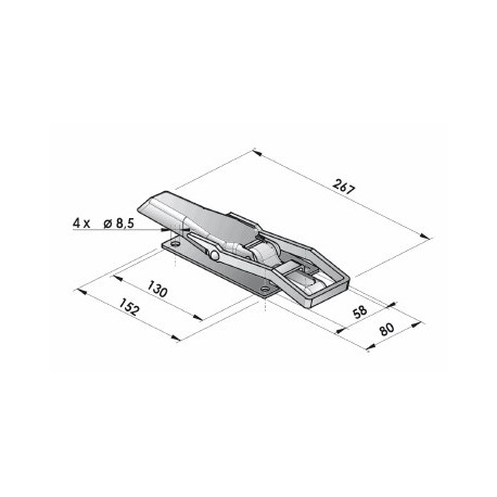 Ensemble Fermeture + gâche à souder - D050216