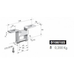 CHARNIERE ZINGUEE 148X65