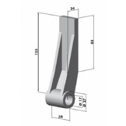 CHARNIERE ACIER BRUT D17