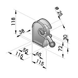 FERMETURE ACIER BRUT D25