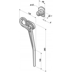 FERMETURE A LEVIER GAUCHE