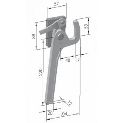 Fermeture à levier droite - K100345