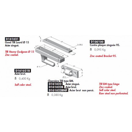 CHARTIR TBM 120x40 acier BRU