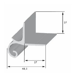 PROFIL MALE ALU ANODISE 5 M
