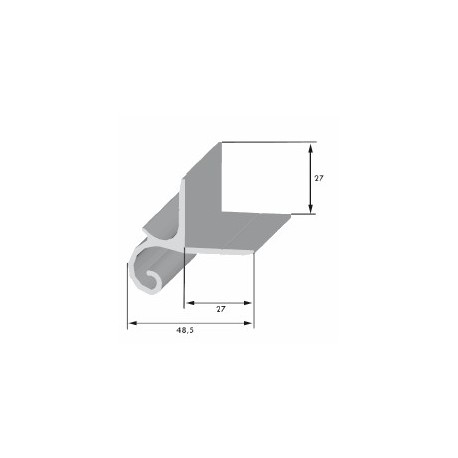 PROFIL MALE ALU ANODISE 5 M
