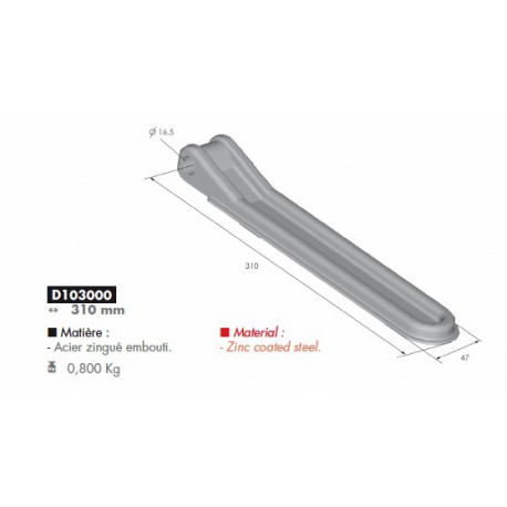 CHARNIERE RIDELLE LG 310MM