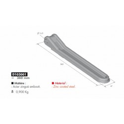 CHARNIERE RIDELLE LG 360MM