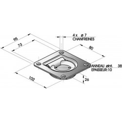 ANNEAU ANCRAGE 2 T AVEC RESSOR