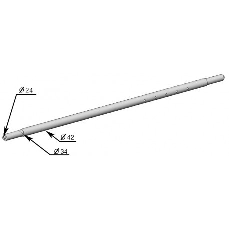 BARRE TELESCOPIQUE CYLINDRIQUE - T250110