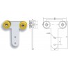 Chariot double avec ferrure acier - T650012