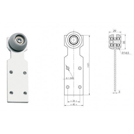 Chariot fixe avec ferrure acier - T650100 Chariot fixe avec ferrure acier - T650100