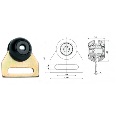 Chariot avec ferrure acier - T650130 Chariot avec ferrure acier - T650130