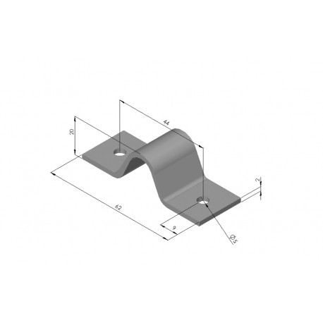 SUPPORT DE TRINGLE POUR TUBE Ø17mm - T751002