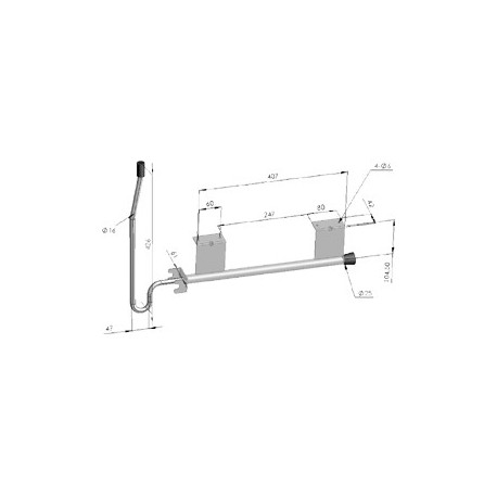 ARRET DE PORTE DROIT INOX