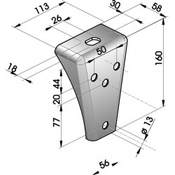 GOUSSET CHASSIS 114x160 d13