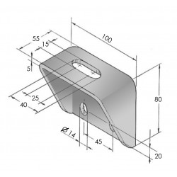 GOUSSET DE CHASSIS 100