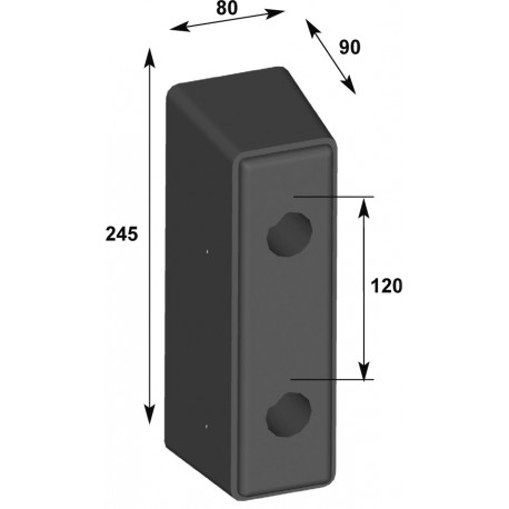 BUTOIR CAOUTCH245x80 ent120
