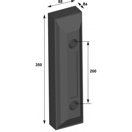 BUTOIR CAOUTCH350x88 ent200