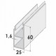 Profils aluminium pour ridelles en 25 mm - D200050