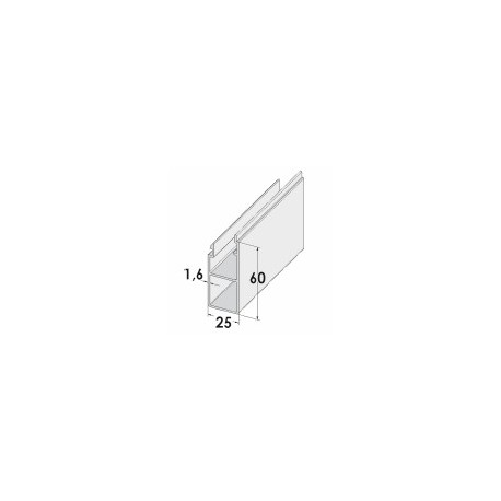 Profils aluminium pour ridelles en 25 mm - D200050