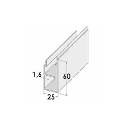 Profils aluminium pour ridelles en 25 mm - D200055