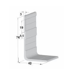 PLINTHE 70x40 BRUT LG 7000