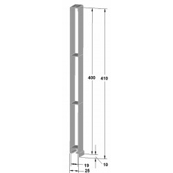 Profils aluminium pour ridelles en 25 mm - D550021
