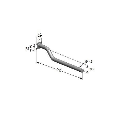 Supports d'ailes déportés Ø42 - C301000 Supports d'ailes déportés Ø42 - C301000