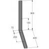 SUPPORT ACIER FIX.CHAS.600X300mm (jeu de 2) Finition peinture noire