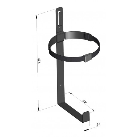 Support extincteur 9 kg - I800701