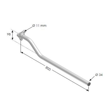 Support d'aile Ø34 mm- C300160