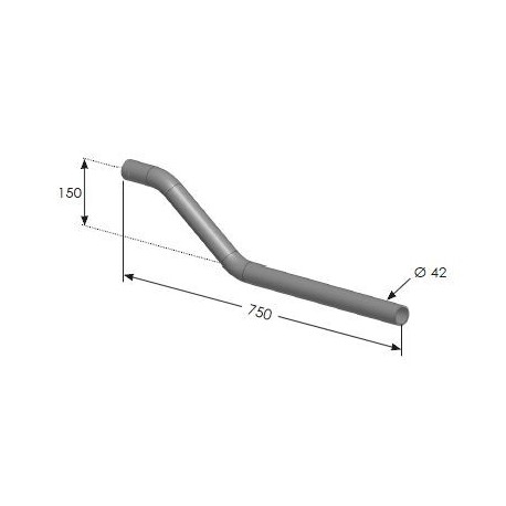 Support d'aile déporté Ø34 mm- C300165