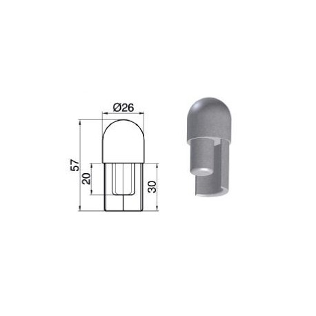 Bouchon supérieur de tendeur - D250072 Bouchon supérieur de tendeur - D250072