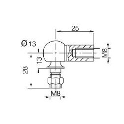 CAGE A ROTULE ACIER DIA13