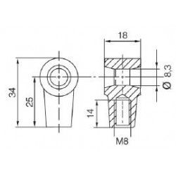 CHAPE A OEIL ALLIAGE 818