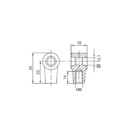CHAPE A OEIL ALLIAGE 1018
