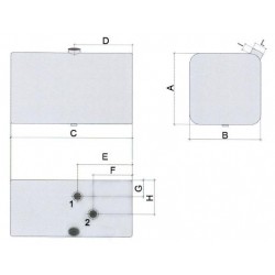 Réservoirs à gasoil standard 720x720x850 - L2401