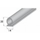 Profils aluminium pour ridelles en 25 mm - F400020