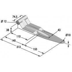 PENTURE ACIER ZINGUE