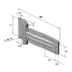 CHARNIERE INOX 180X41 E55