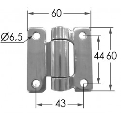 CHARNIERE INOX 270 60x60
