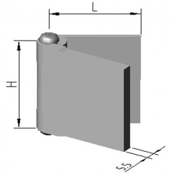 CHARNIERE ACIER BRUT 30X40 D6