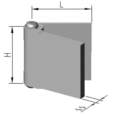 CHARNIERE ACIER BRUT 30X40 D6