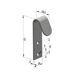 CROCHET DE BACHE GM AZ 71x20