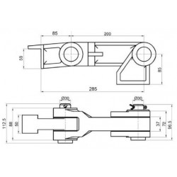 Belette et articulation haut de porte légère 15T à 19T - K990078
