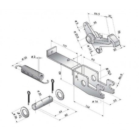 Decrochage automatique pour 3,5 T - K150100