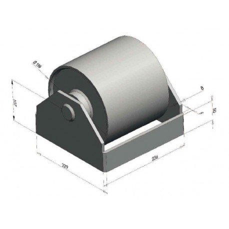 ROULEAU 200 ACIER BRUT BENNE