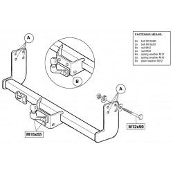 Attelage - MERCEDES SPRINTER 200D / 300D / 400D Pick-up et chassis cabine - Q000281