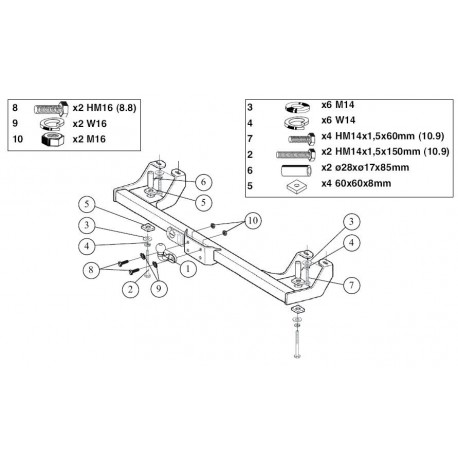 Attelages - JUMPER/DUCATO Fourgon,Pick-up et chassis cabine, BOXER Pick-up et chassis cabine - Q000034